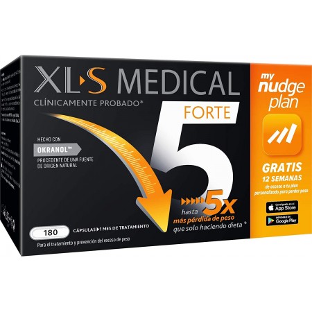 XLS MEDICAL FORTE 5 180 CAPSULAS + MY NUDGE PLAN GRATIS