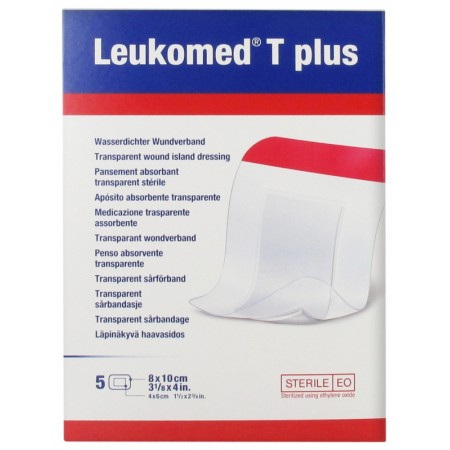 LEUKOMED T PLUS WATERPROOF 5 APOSITOS ESTERILES ADHESIVOS 8 X 10 CM