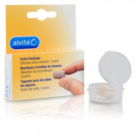 ALVITA 3 PARES DE TAPONES OIDOS DE ESPUMA